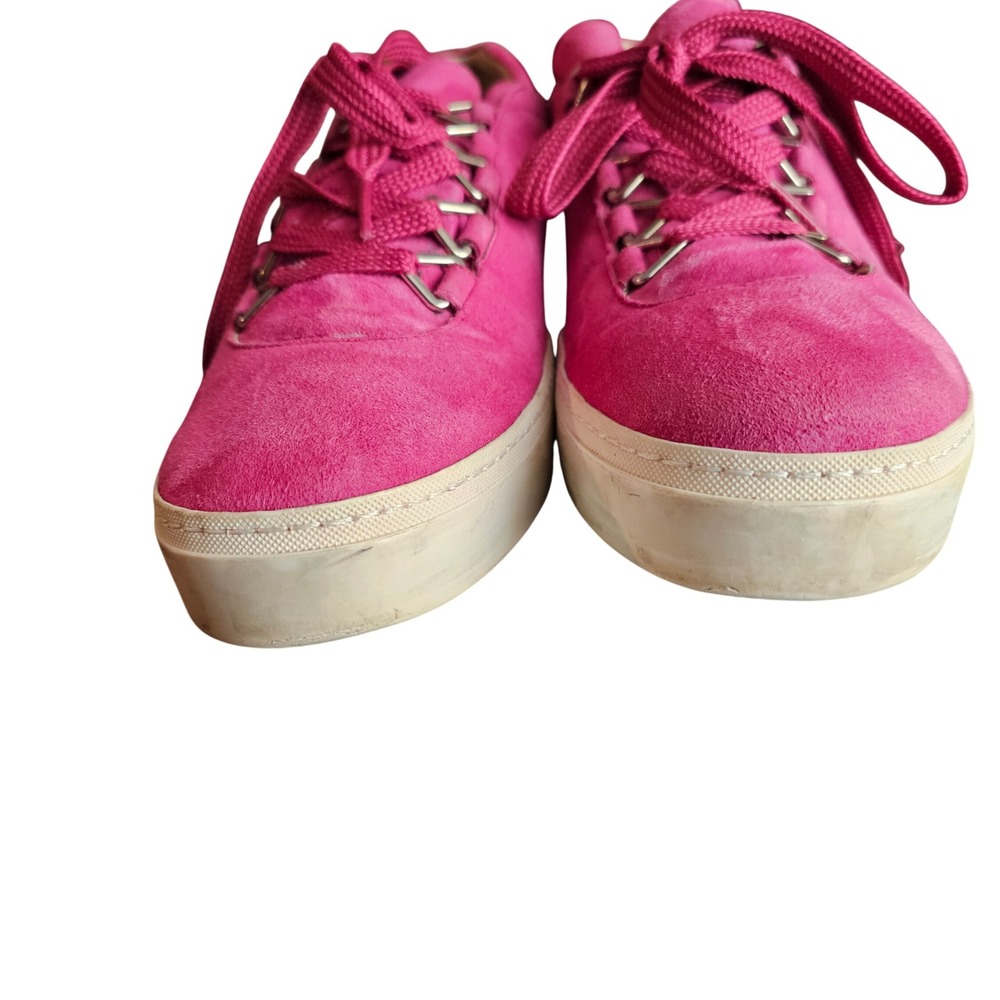 Stuart Weitzman Gaming Hot Pink Suede Sneakers Size 8.5 - Picture 7 of 12